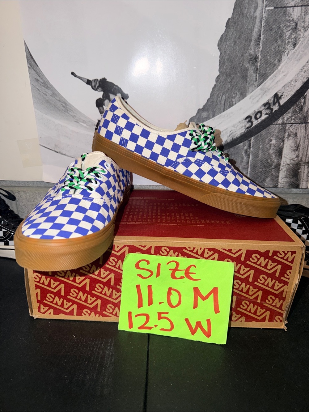 Vans Authentic Checkers sz 11.0 Men’s 12.5 Woman